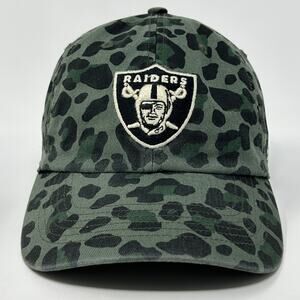 Las Vegas Raiders Hat Baseball Cap Cheetah Jaguar Leopard Print Strapback Green